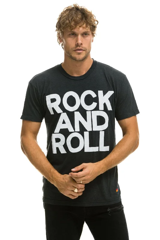 ROCK AND ROLL TEE - CHARCOAL