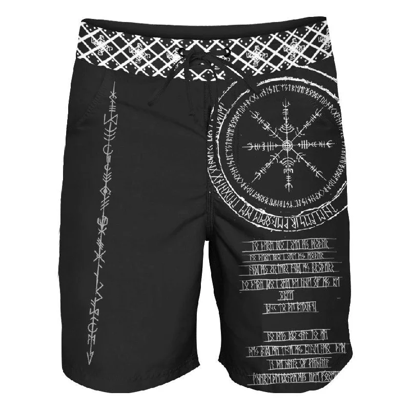 Viking Runes Boardshorts - Black Edition