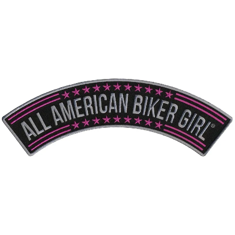 Hot Leathers All American Biker Girl 10” X 2” Top Rocker Patch PPM4103