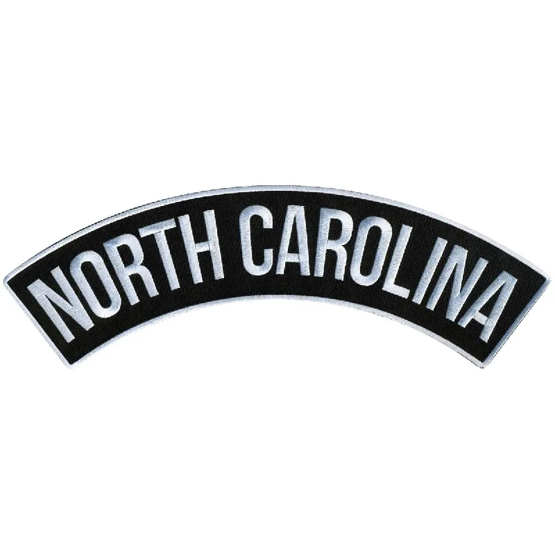 Hot Leathers  North Carolina 12” X 3” Top Rocker Patch PPM4065