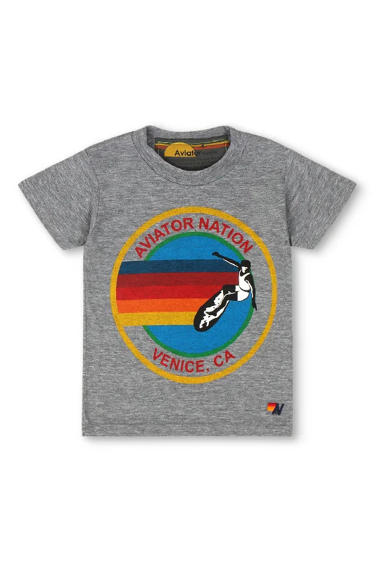 KID'S AVIATOR NATION TEE - HEATHER GREY