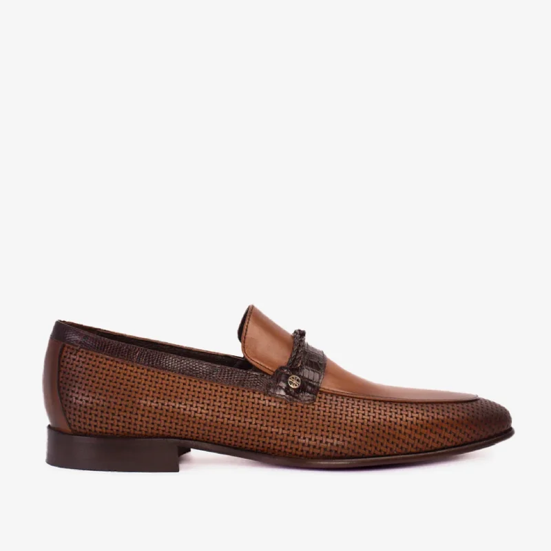 The Acerra Tan Leather Loafer Men Shoe