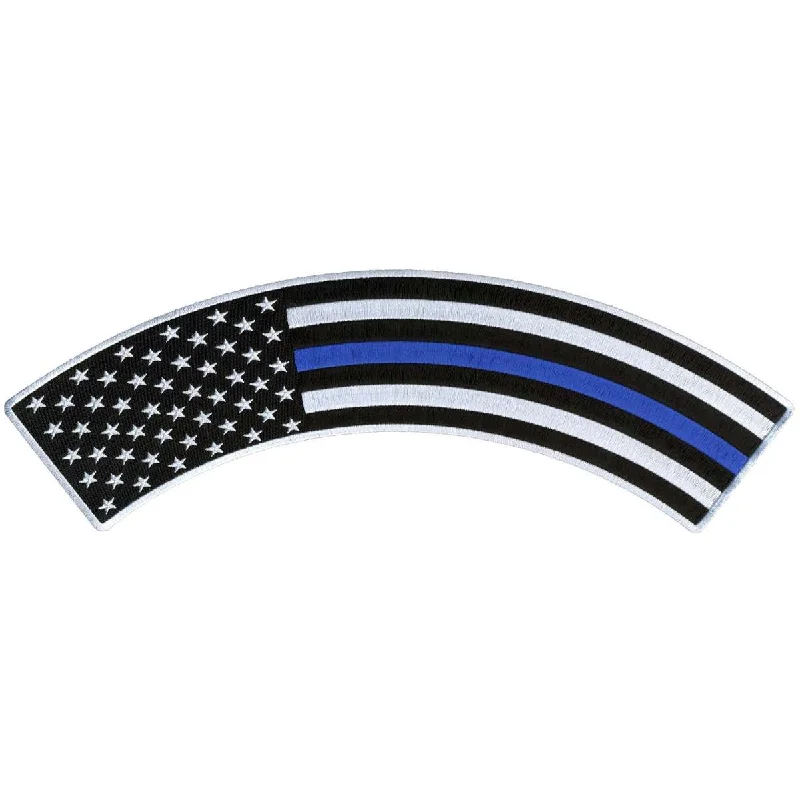 Hot Leathers Thin Blue Line 12” X 3” Top Rocker Patch PPM4157