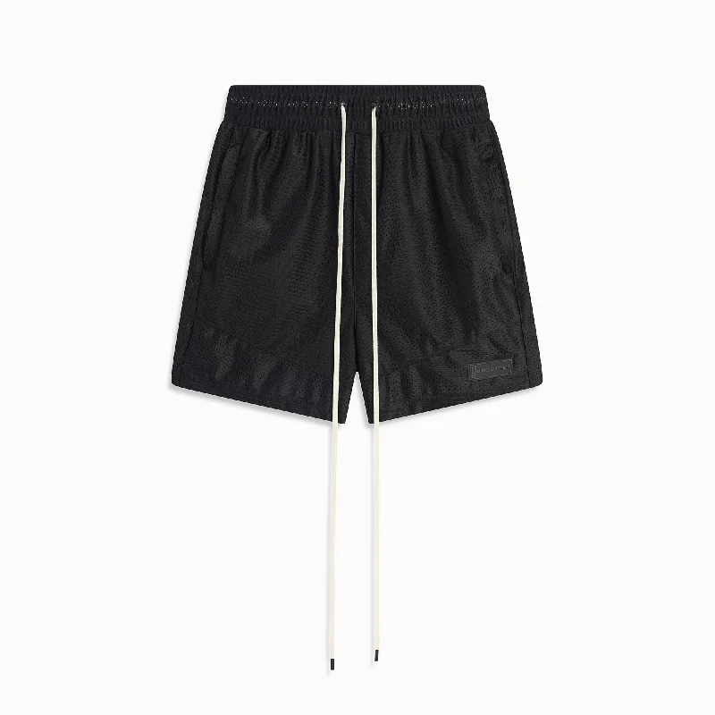 icon mesh gym short / black + black