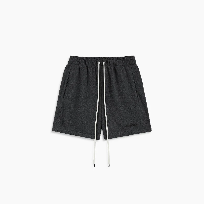 loop terry standard sweatshort / black heather