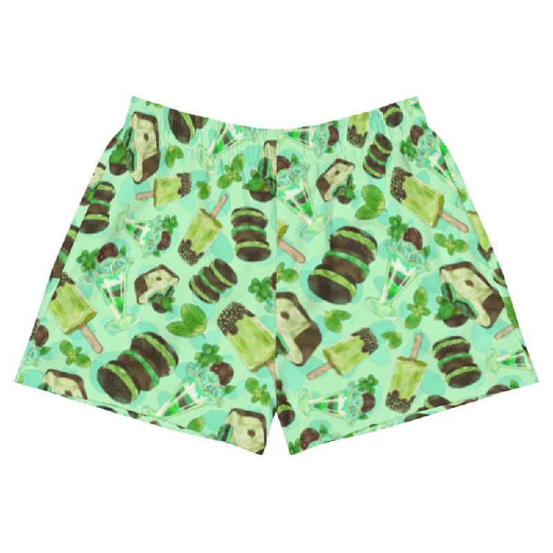 Choco Mint Athletic Short Shorts