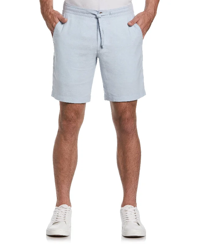 Linen Blend Cross Dye Short