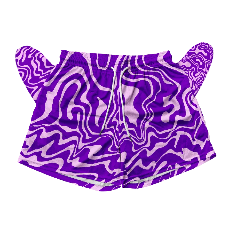 I Love You Psi~ Wave - Purple Men's Mesh Shorts