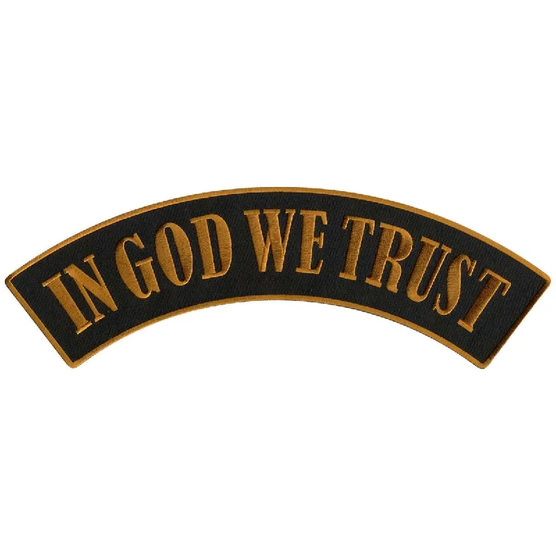 Hot Leathers In God We Trust 12” X 3” Top Rocker Patch PPM4135