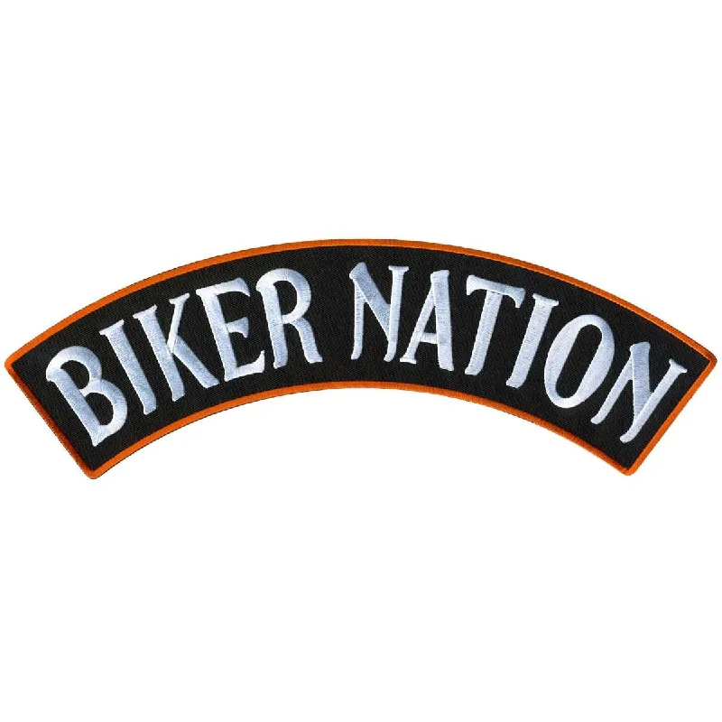 Hot Leathers Biker Nation 12" X 3" Top Rocker Patch PPM4183