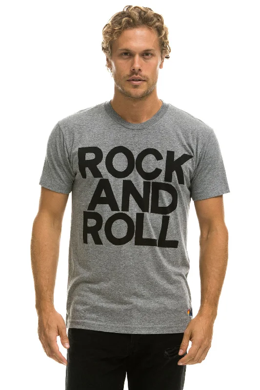 ROCK AND ROLL TEE - HEATHER GREY