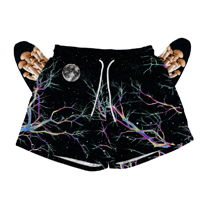 Psi~ Tree and Moon All Over Print Men's Mesh Shorts