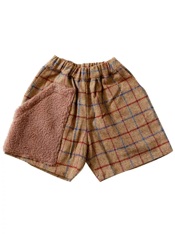 Three Pocket Check Shorts