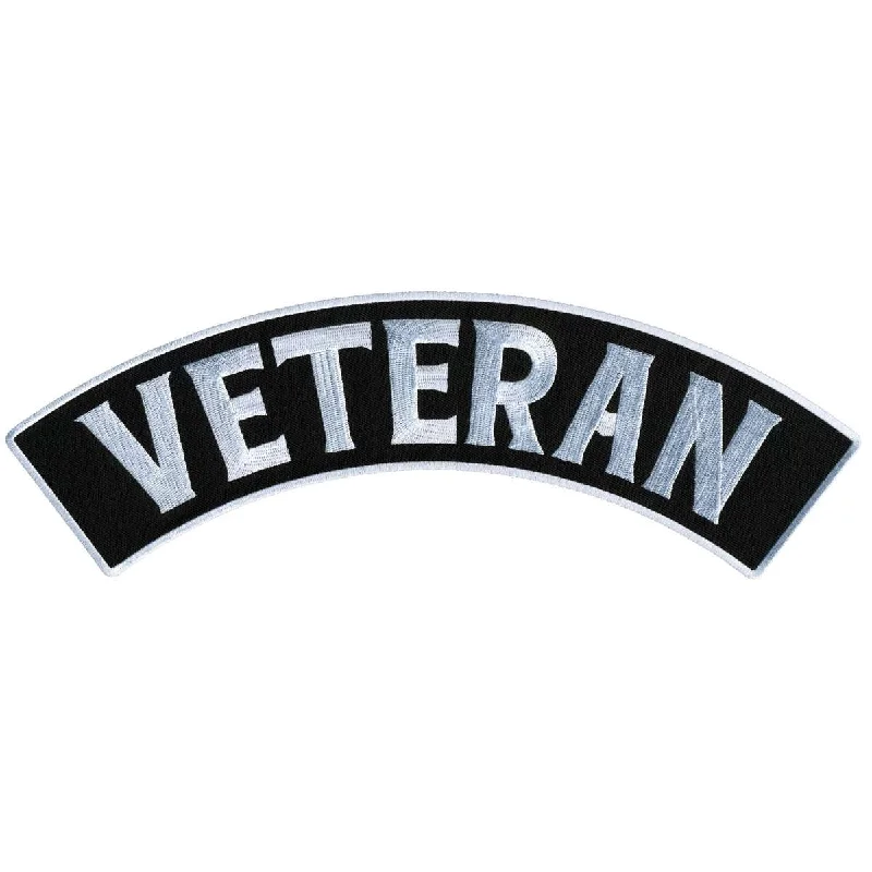 Hot Leathers Veteran 12” X 3” Top Rocker Patch PPM4177