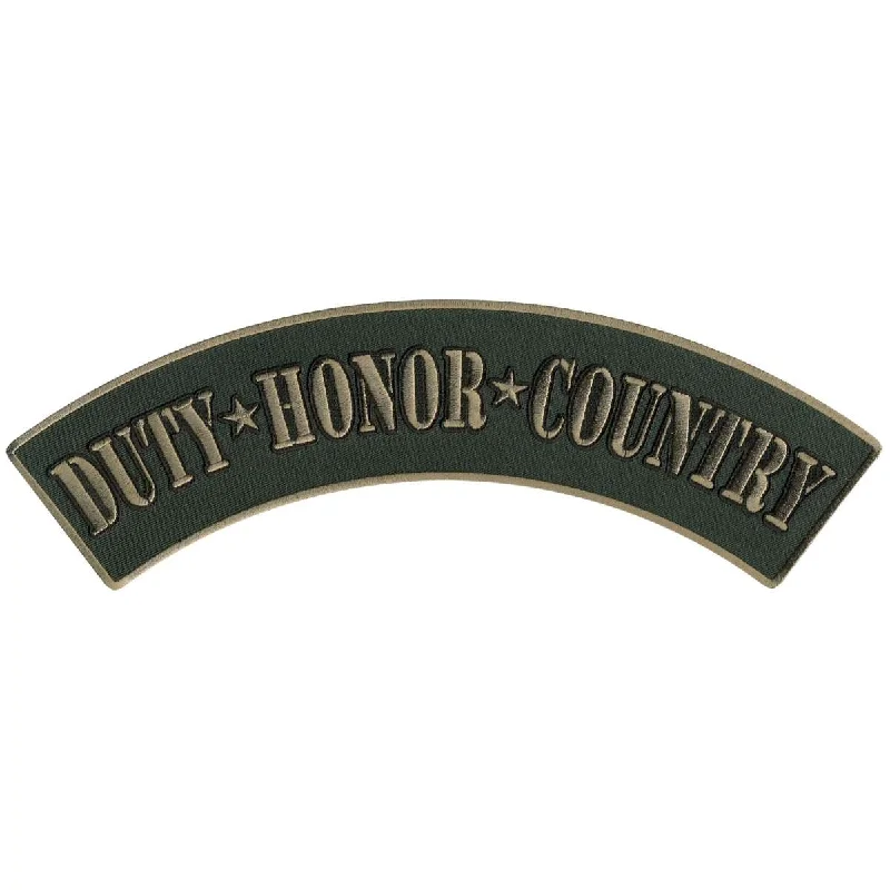 Hot Leathers Duty Honor Country 12” X 3” Top Rocker Patch PPM4129