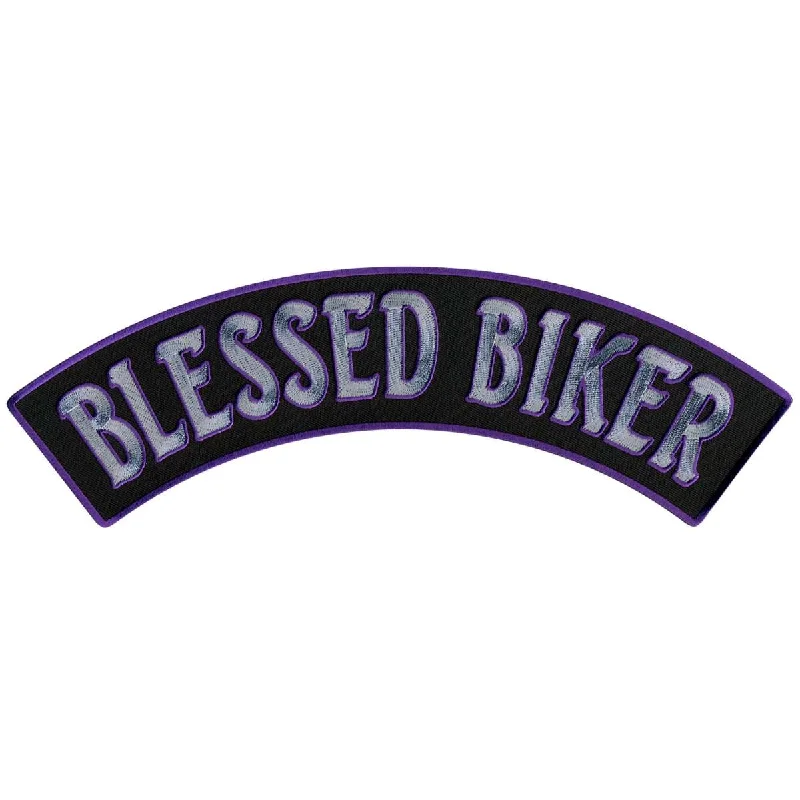 Hot Leathers Blessed Biker 12” X 3” Top Rocker Patch PPM4113