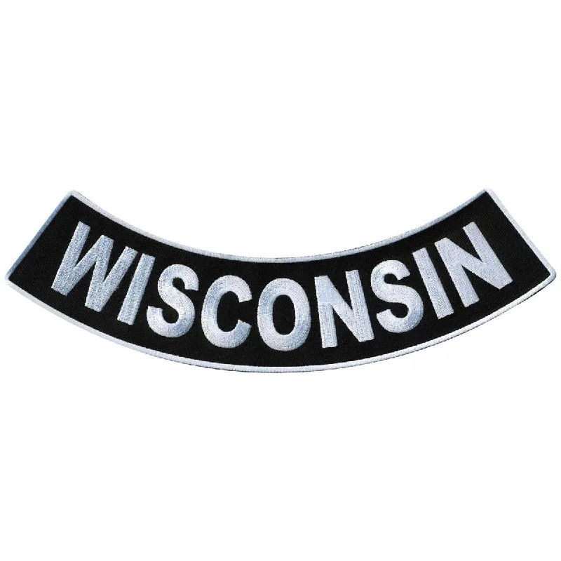 Hot Leathers Wisconsin 12” X 3” Bottom Rocker Patch PPM5097