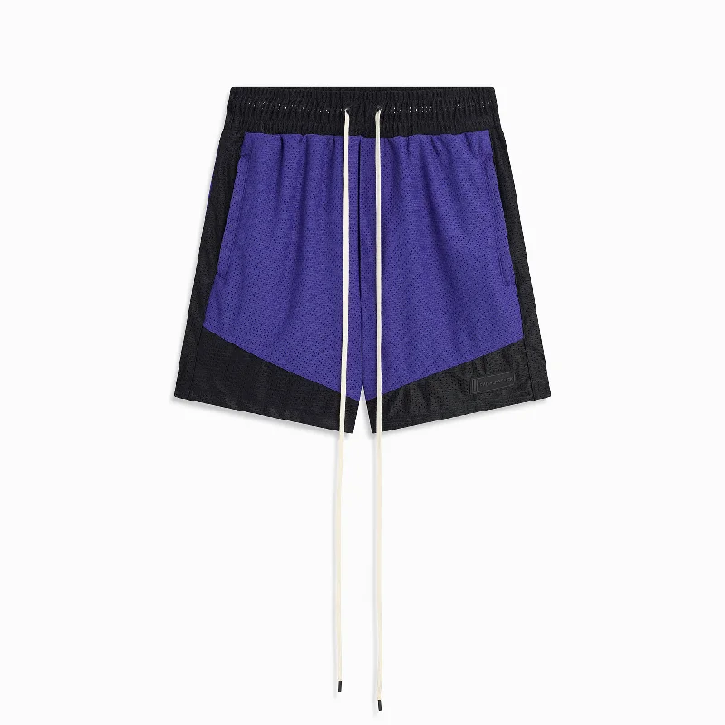 icon mesh gym short / ultra violet + black