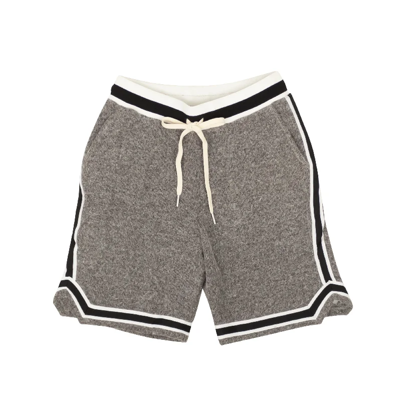 JOHN ELLIOTT Satellite Grey Fur Terry Game Shorts