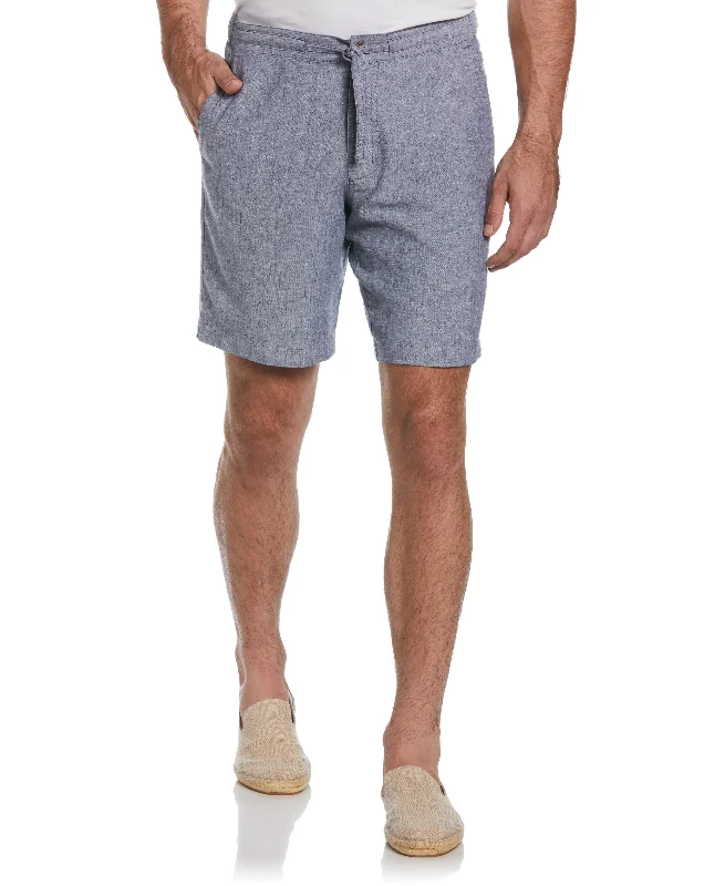 Linen Blend Cross Dye Short