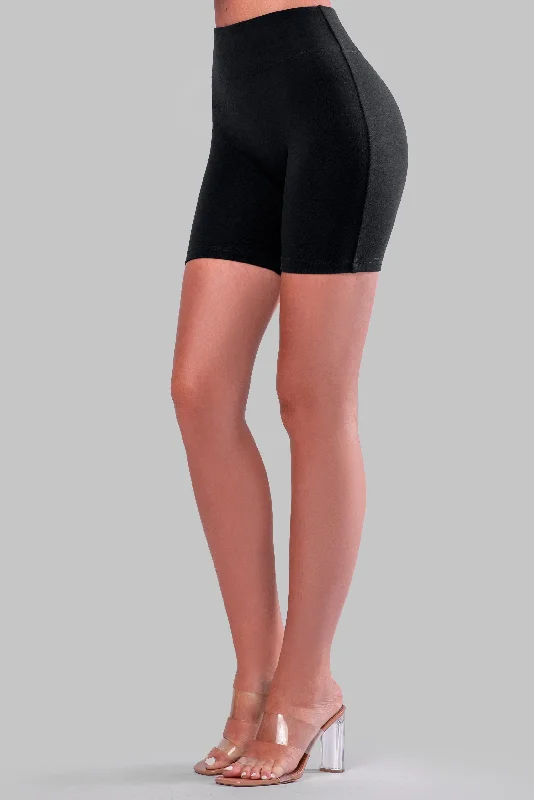 ALLIE BIKER SHORTS [BLACK]