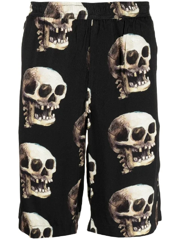 Skull Graphic-Print Bermuda Shorts