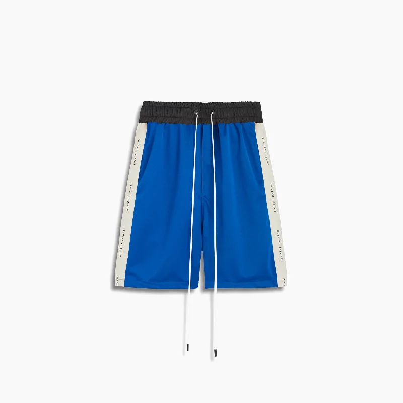 classic gym short / cobalt + ivory