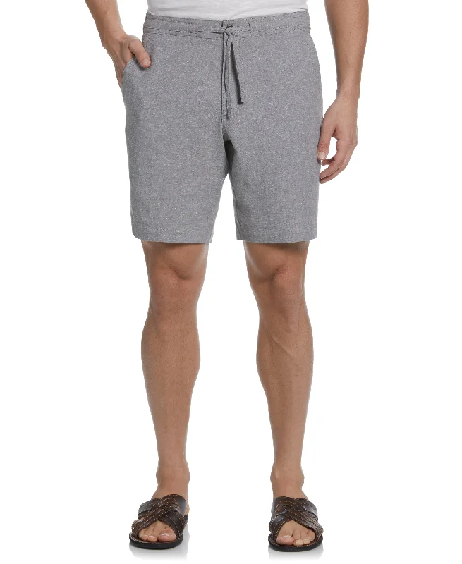 Linen Blend Cross Dye Short