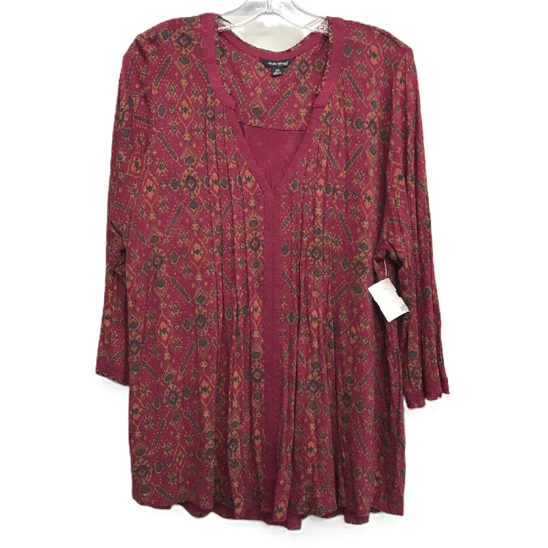 Top Long Sleeve By Lucky Brand In Multi-colored, Size: 2x