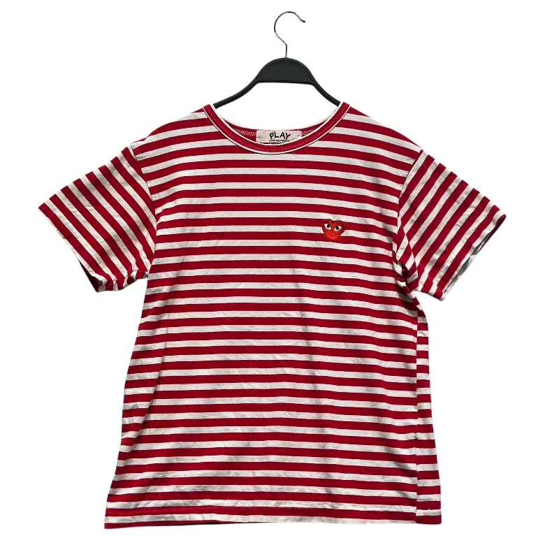 PLAY COMME des GARCONS/T-Shirt/XL/Cotton/RED/Stripe/