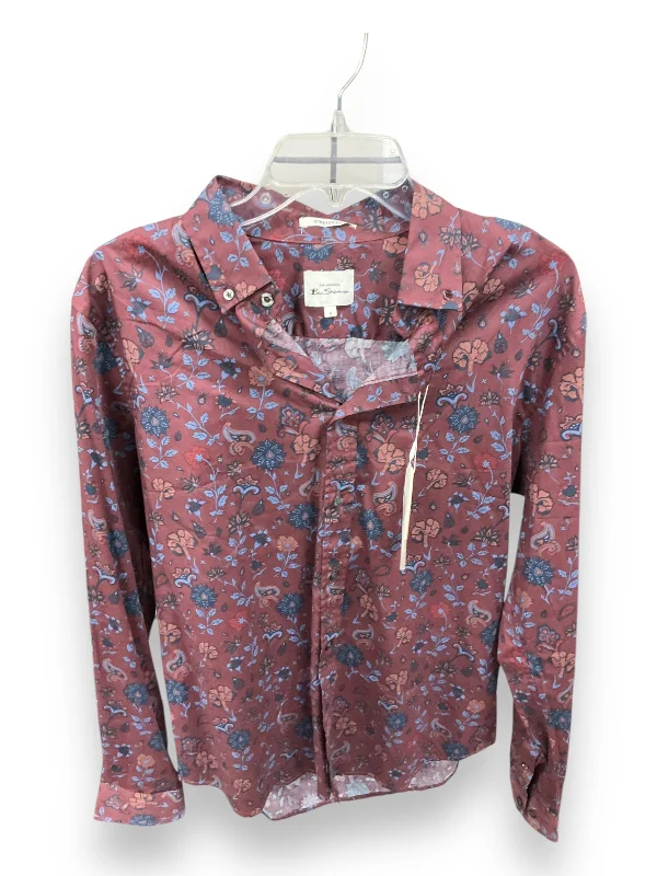 Top Long Sleeve By Ben Sherman In Floral, Size: M