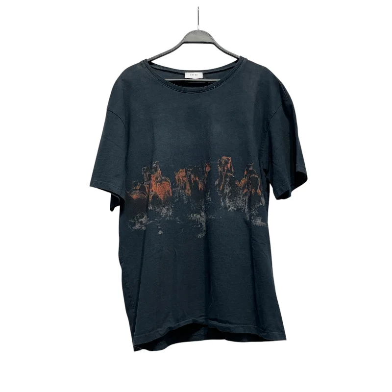 RHUDE/T-Shirt/S/Cotton/BLK/Graphic/horses