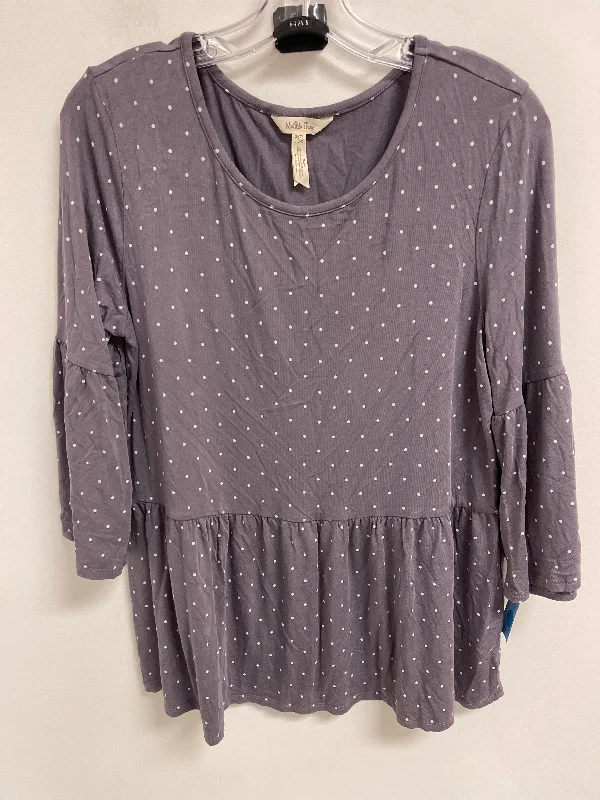 Top Long Sleeve By Matilda Jane In Purple, Size: L