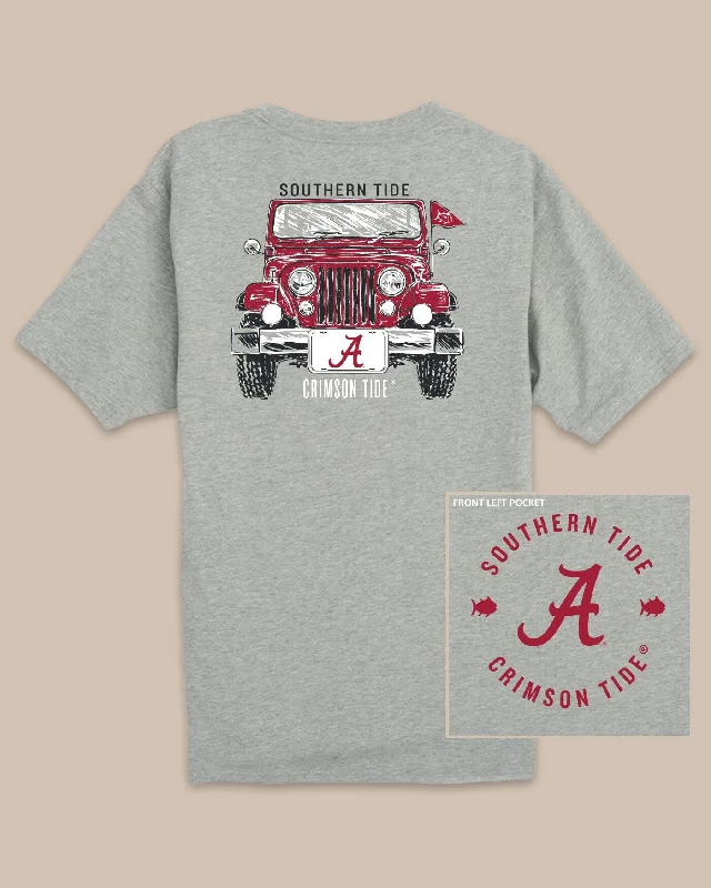 Alabama Crimson Tide Heather Front Plate T-Shirt