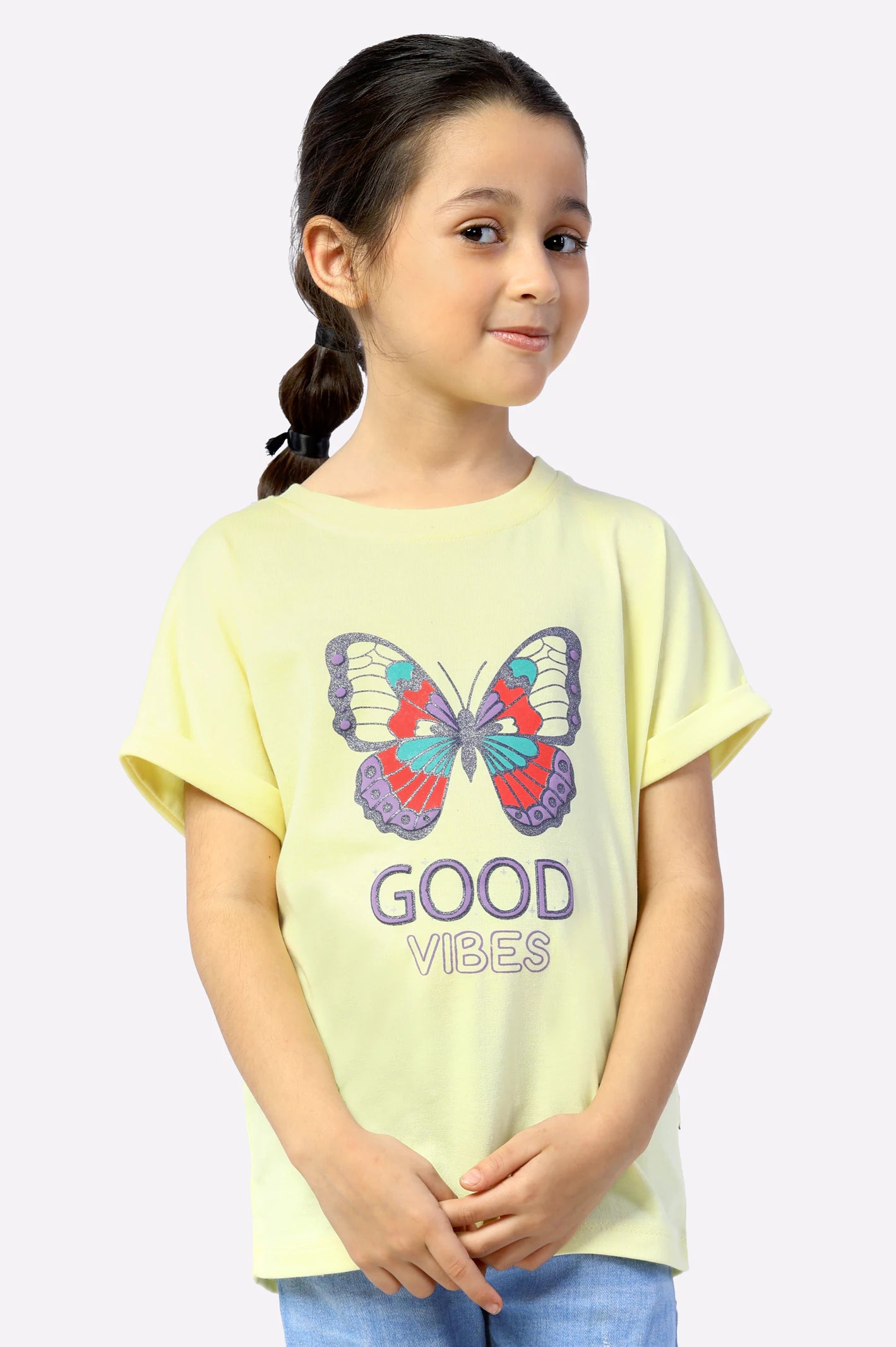 Butterfly Print Girls T-Shirt