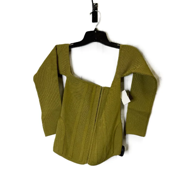 Top Long Sleeve By Fashion Nova In Green, Size: L