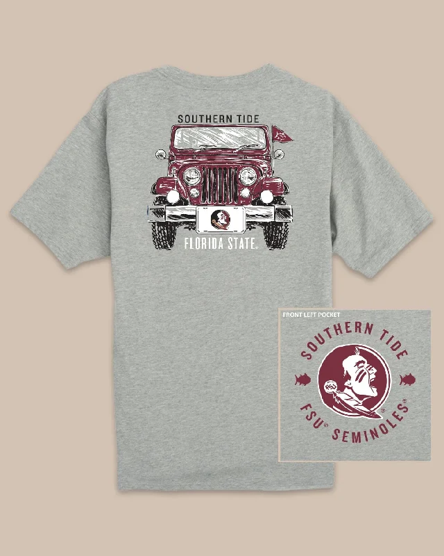 FSU Seminoles Heather Front Plate T-Shirt