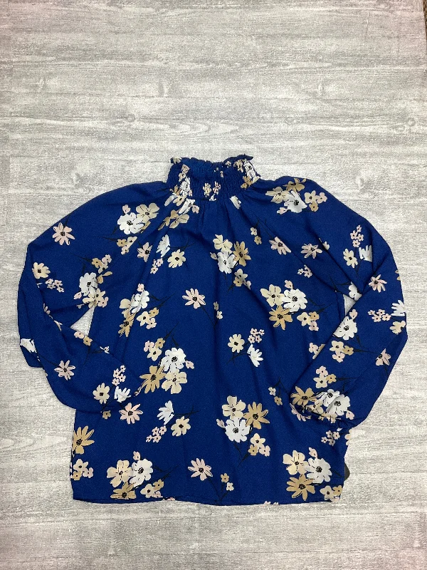 Top Long Sleeve By Loft In Blue, Size: S