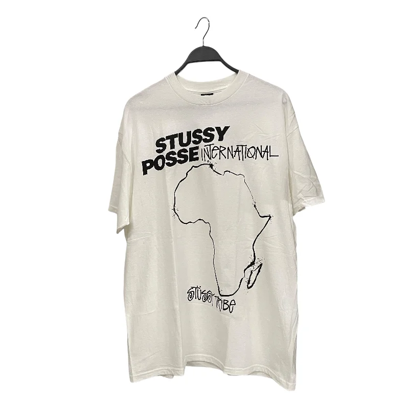 STUSSY/T-Shirt/XL/Cotton/WHT/Graphic/Posse International