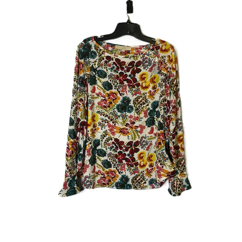 Top Long Sleeve By Loft In Multi-colored, Size: M