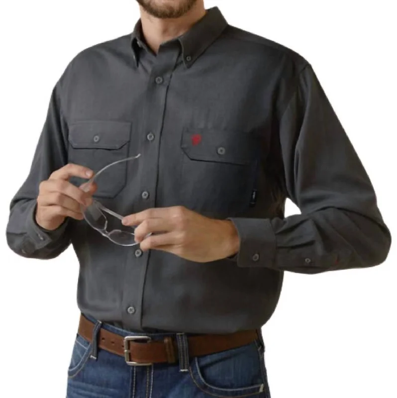 Air Inherent Work Shirt In Charcoal Heather