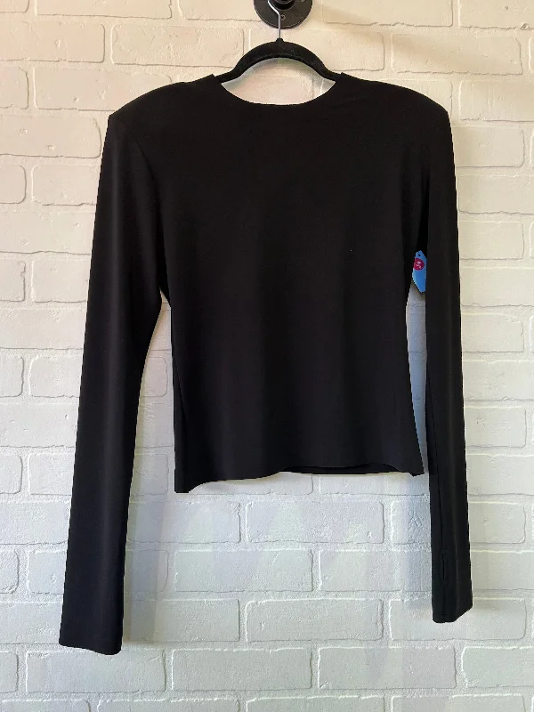 Top Long Sleeve By Norma Kamali In Black, Size: M