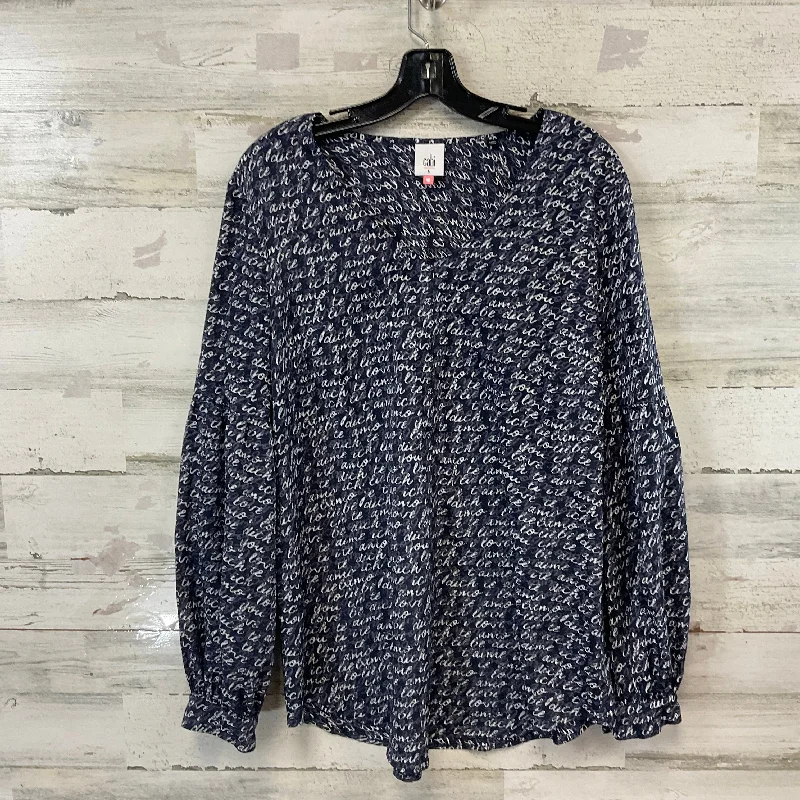 Top Long Sleeve By Cabi In Blue, Size: L