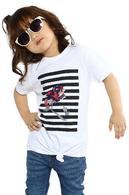 Girls T-Shirt In White SKU: KGA-0228-WHITE