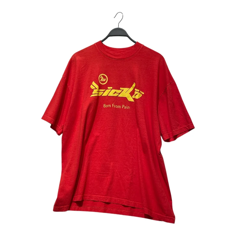 sicko/T-Shirt/XL/Cotton/RED/