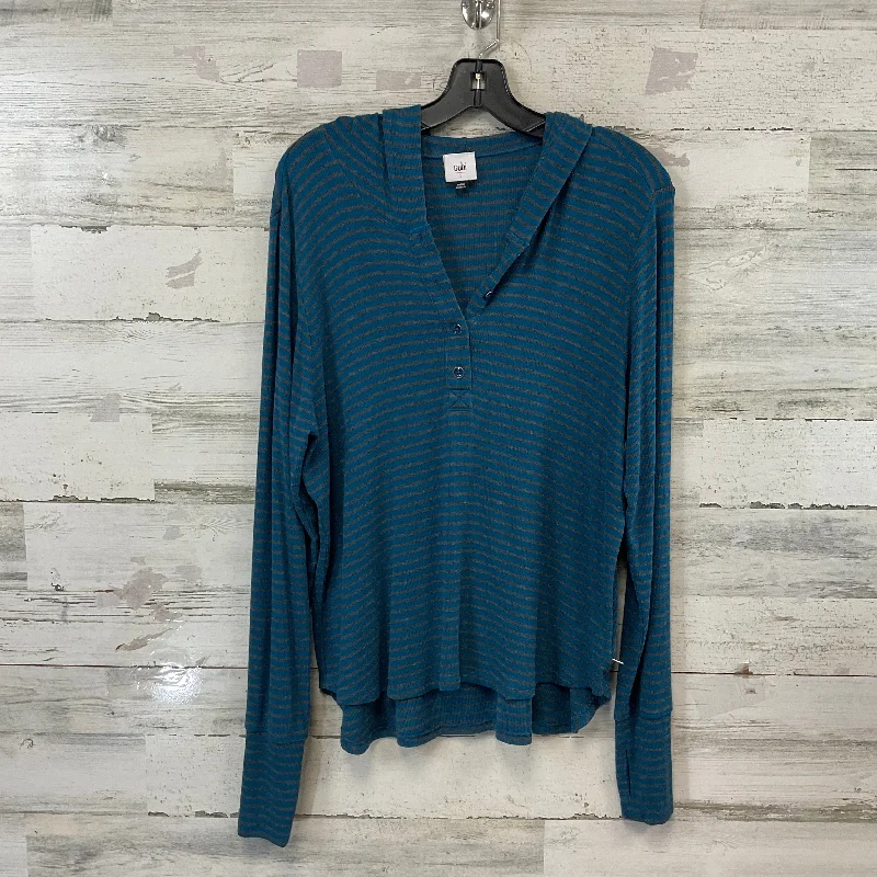 Top Long Sleeve By Cabi In Blue, Size: L