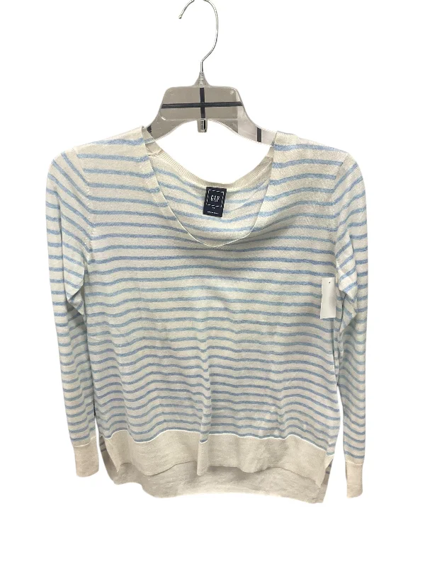 Top Long Sleeve By Gap In Blue & White, Size: Xs