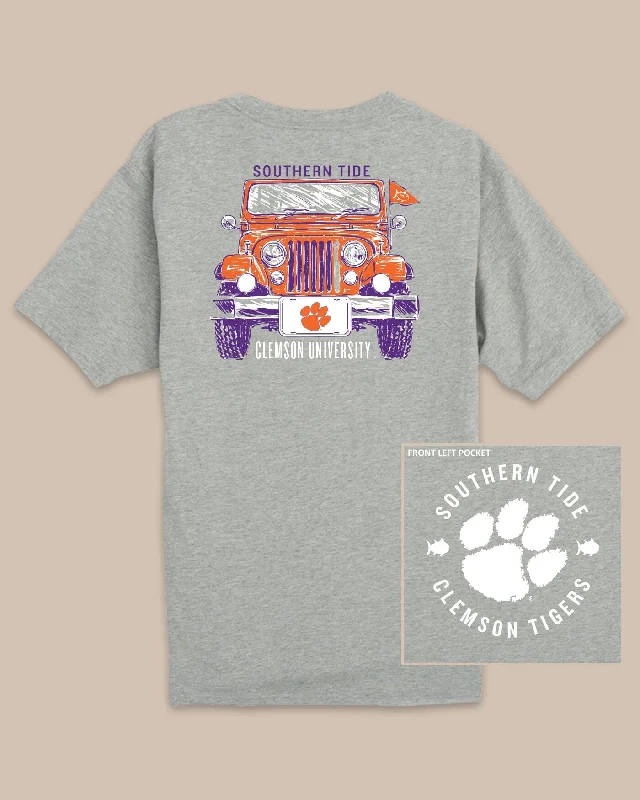 Clemson Tigers Heather Front Plate T-Shirt