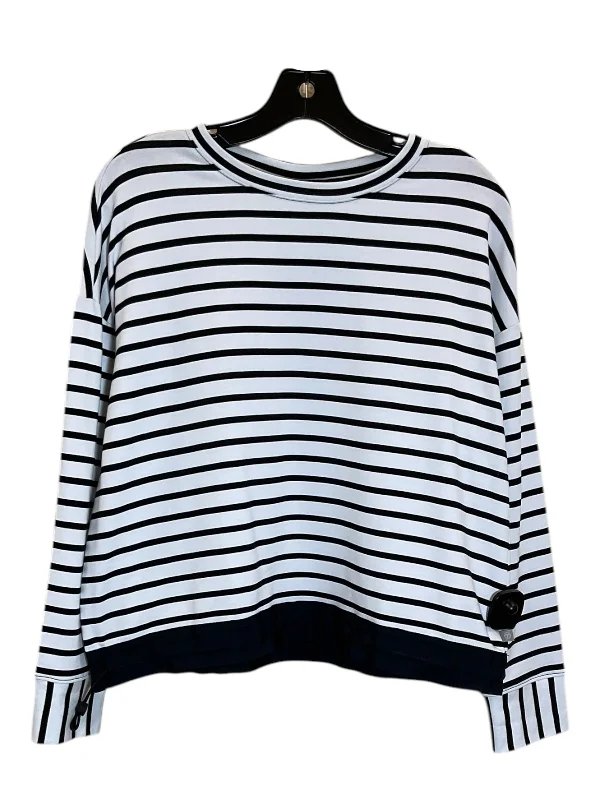 Top Long Sleeve By Talbots In Black & White, Size: M