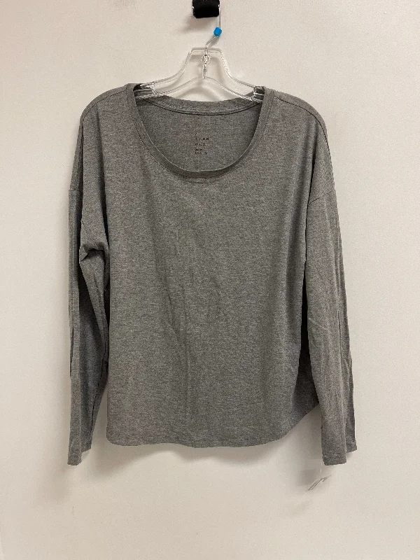 Top Long Sleeve By A New Day In Grey, Size: M